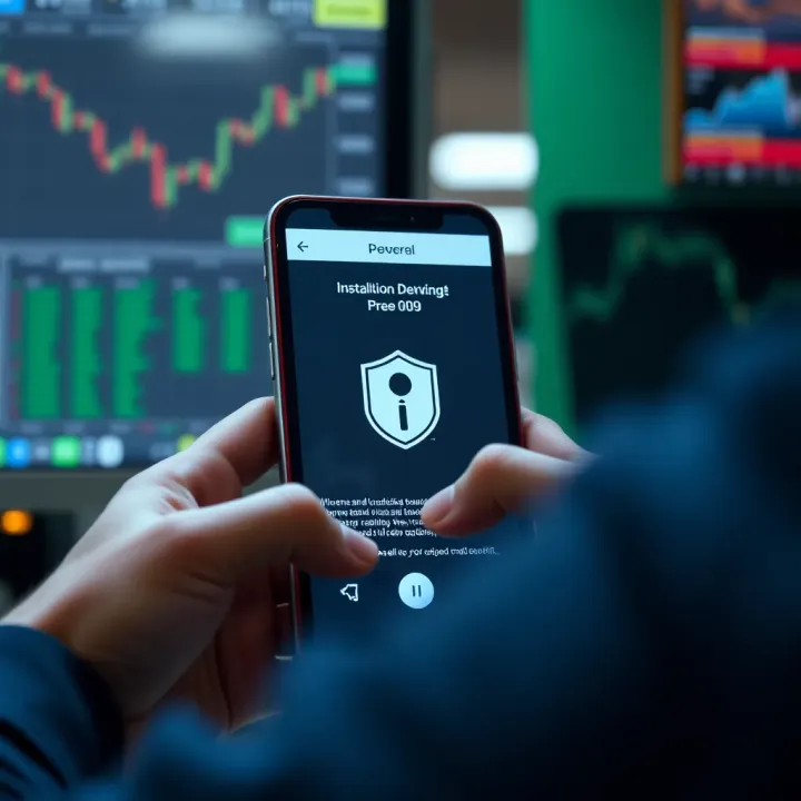 Secure installation process of Deriv Bot APK on a mobile device with emphasis on safety features