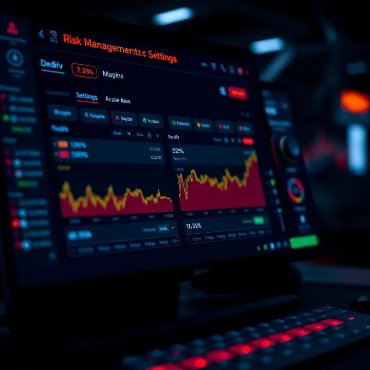 Dashboard view of risk management settings within a trading bot platform
