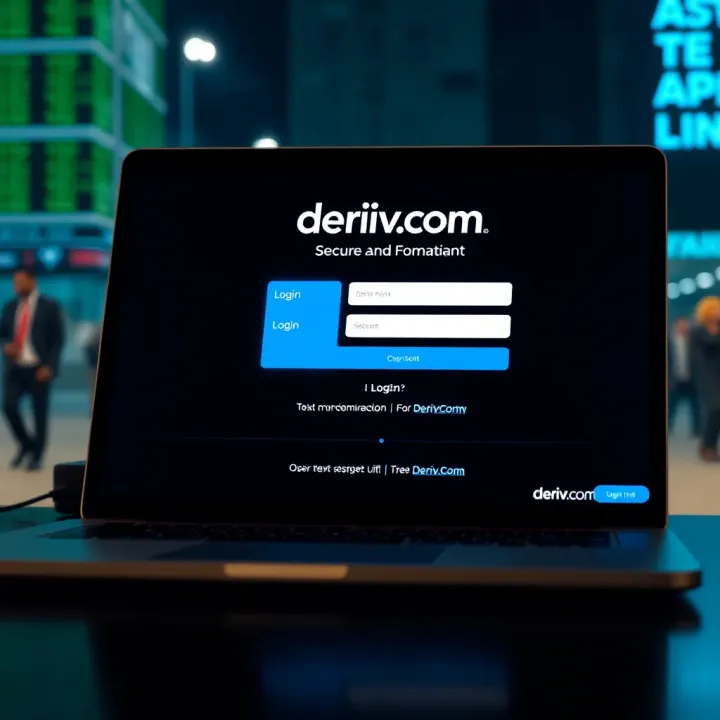 Screenshot of Deriv.com login page illustrating secure user access
