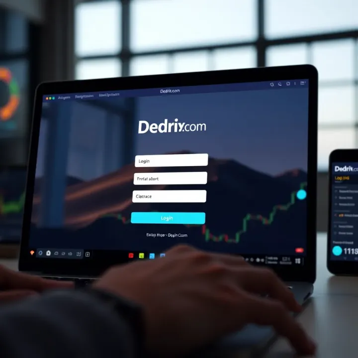 User interface of Deriv.com showcasing the login screen with input fields