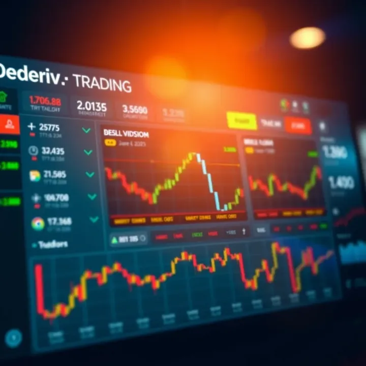 Dashboard overview showing trading options and account features on Deriv.com