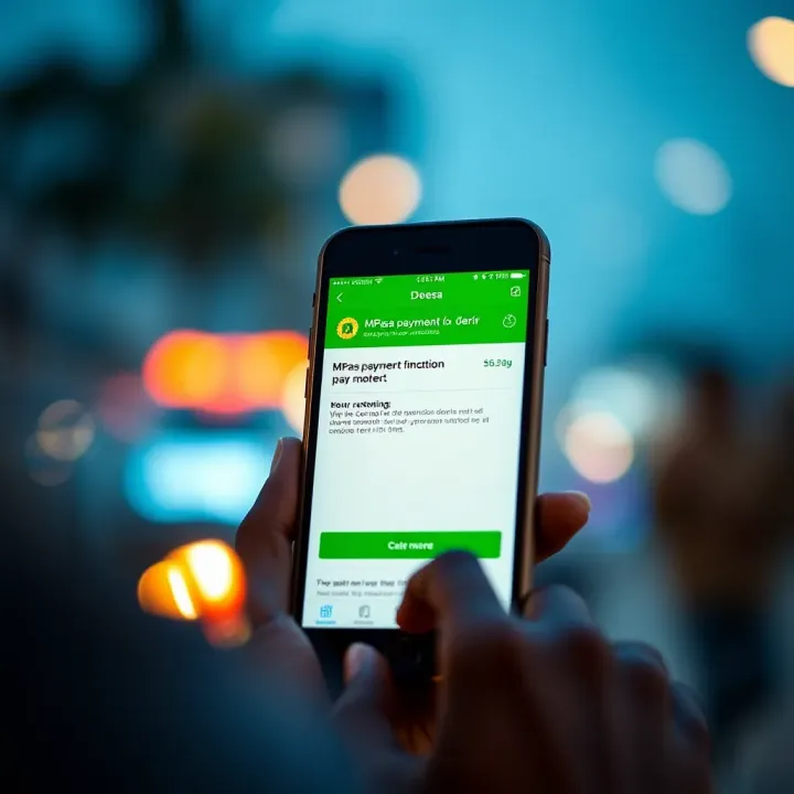 Mobile phone screen displaying MPesa payment confirmation for Deriv deposit