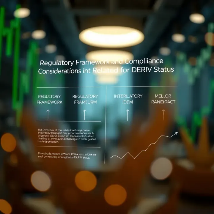 Graphic showing regulatory framework and compliance considerations related to DERIV status