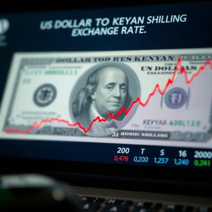 Graph showing trends in the US Dollar to Kenyan Shilling exchange rate over time revealing currency fluctuations