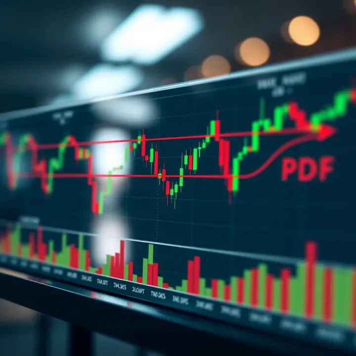 Diagram showing common technical chart patterns with annotations for breakout and consolidation zones