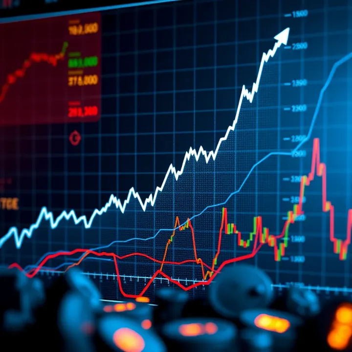 Graph showing the upward trend of Ethereum price influenced by blockchain technology and market factors