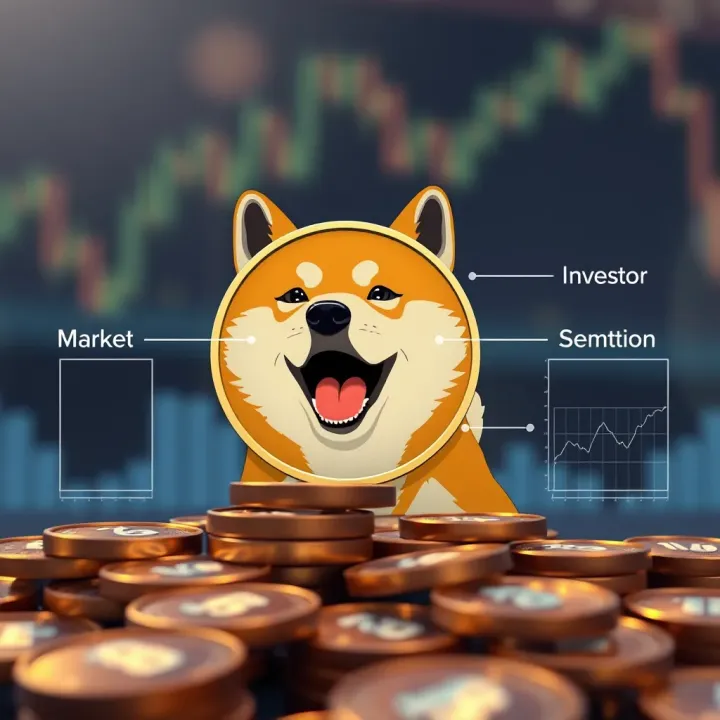 Illustration of factors influencing Shiba Inu coin value including market demand, investor sentiment, and regulatory environment