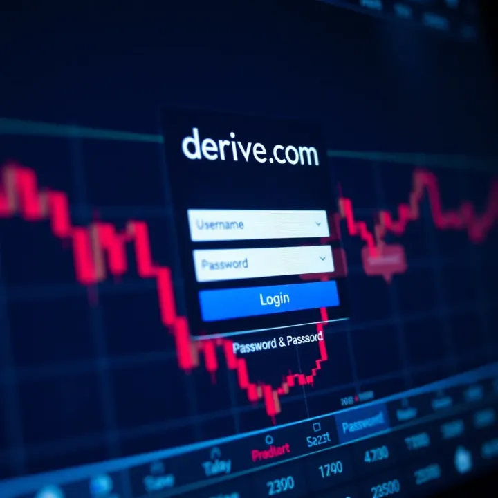 User interface of Derive.com login page showing username and password fields