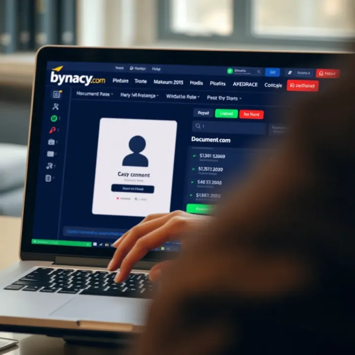 Secure verification process with document upload on online trading platform