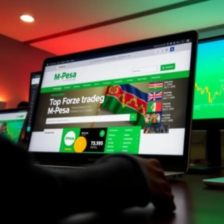 Screenshot of popular forex brokers' websites supporting M-Pesa payments in Kenya