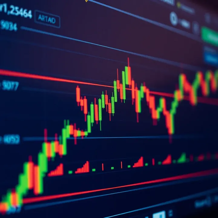 Detailed view of TradingView.com chart showing various technical indicators and customizable options