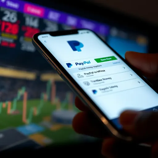 PayPal Application Interface Demonstrating Transaction Options Mobile phone screen displaying PayPal app with transaction options