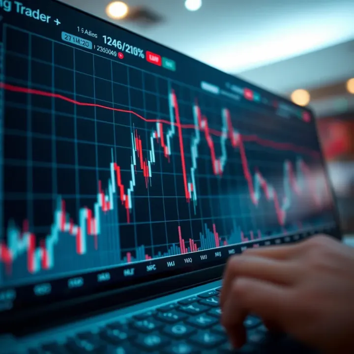 Graph illustrating risk management strategies and trading decisions for online financial markets