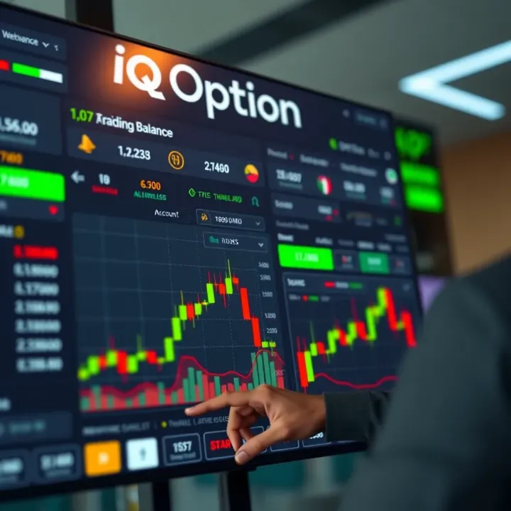 Interface of IQ Option platform displaying various trading assets and account balance in Kenyan Shillings