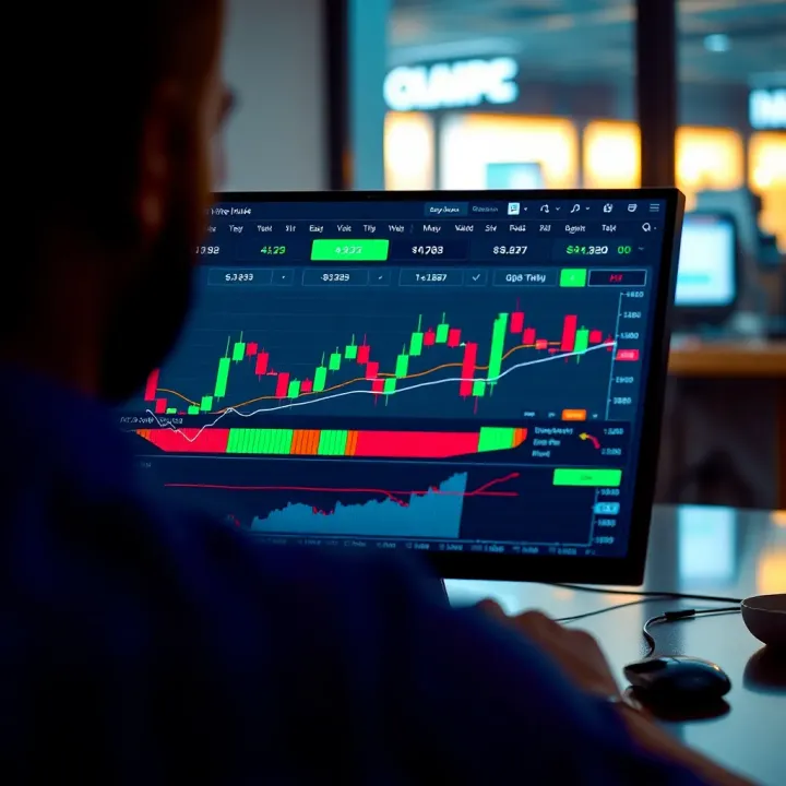 Screenshot of Olymp Trade platform interface showing trading charts and options