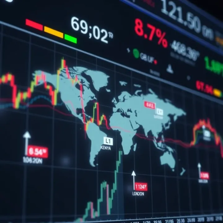 Chart showing overlapping forex sessions highlighting London and other global market hours