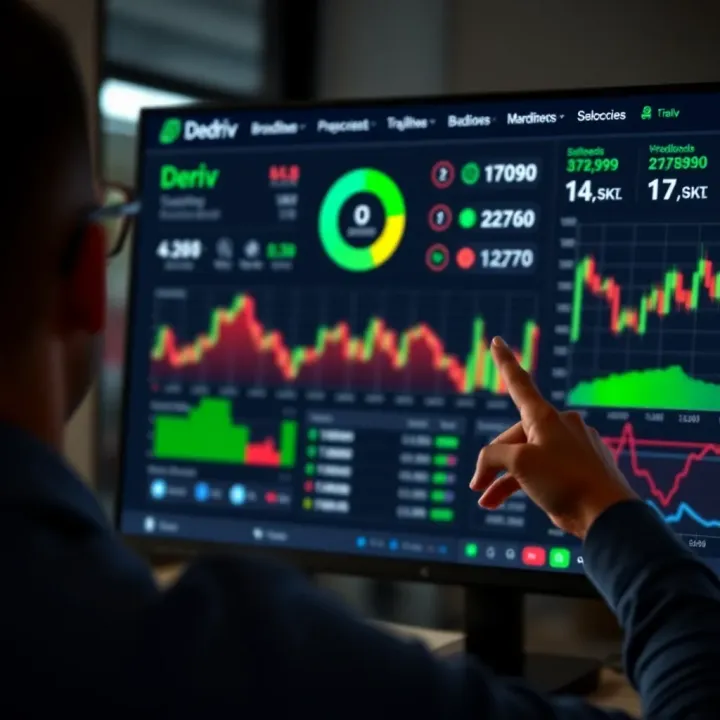 Navigating the Deriv account dashboard with various management options