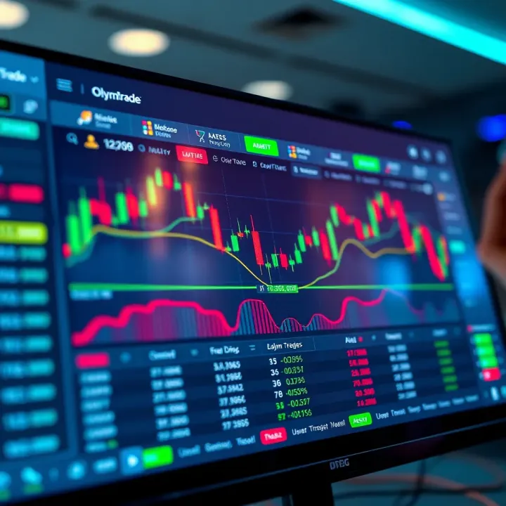 Olymp Trade Platform Interface for Kenyan Traders User interface of Olymp Trade platform showing trading charts and asset options accessible in Kenya