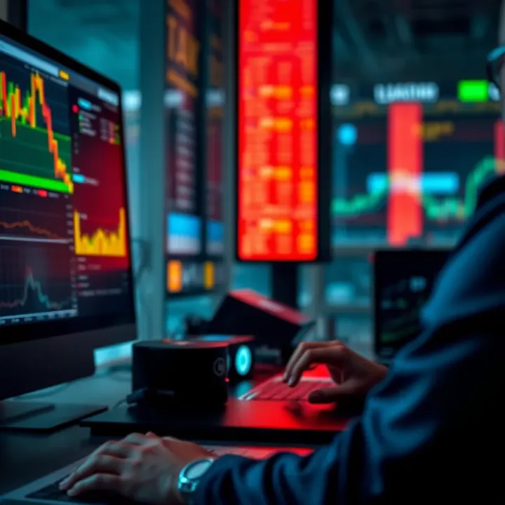 Conceptual illustration of risk management techniques and technology tools in derivative trading