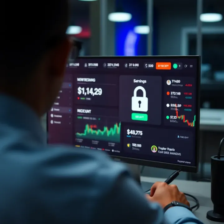 Dashboard view of RoboForex platform illustrating account management features and security settings