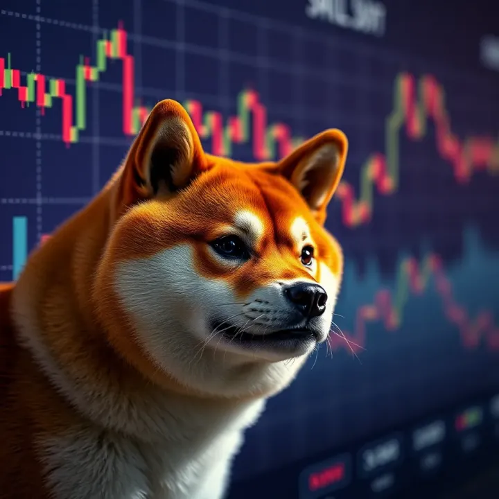 Graph showing Shiba Inu cryptocurrency price trends and market fluctuations over time