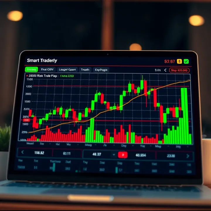 Graph illustrating risk management strategies and trading patterns within Smart Trader Deriv environment