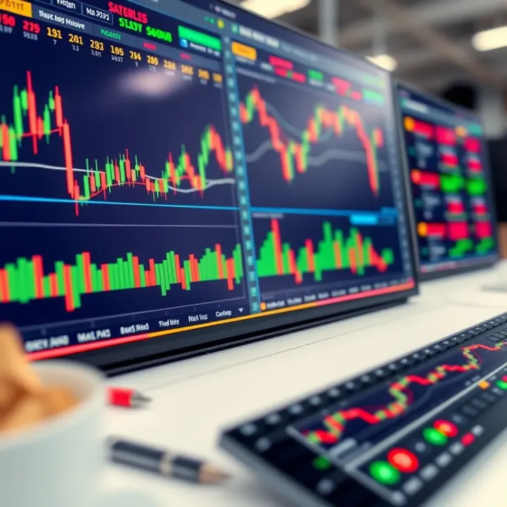 Popular Forex Trading Platforms Among Kenyan Traders A detailed forex trading dashboard showing candlestick charts and order book on a popular platform used by Kenyan traders