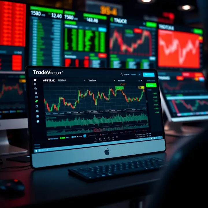Dashboard showcasing TradeView.com trading tools and market data