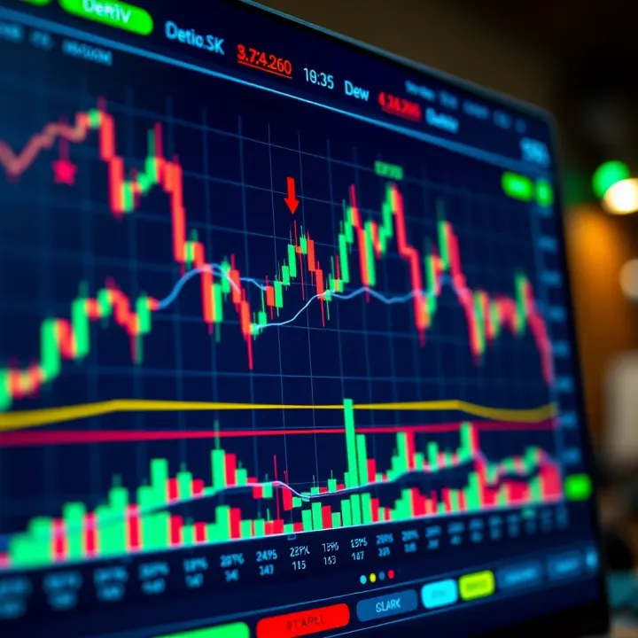 Interactive TradingView chart displaying candlestick patterns and technical indicators for market analysis