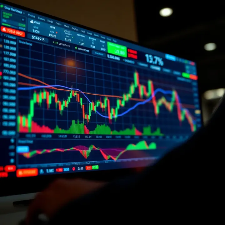 TradingView platform displaying detailed financial charts with multiple indicators for asset analysis