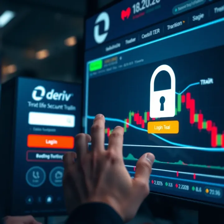 User entering credentials on secure trading platform login screen