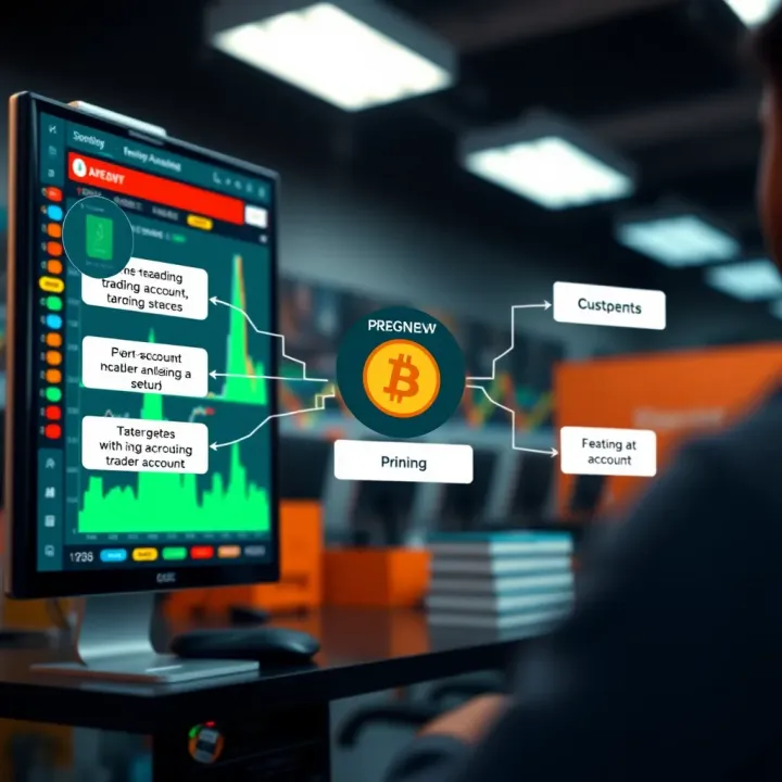 Diagram illustrating the components and setup of a binary trading account on a digital platform