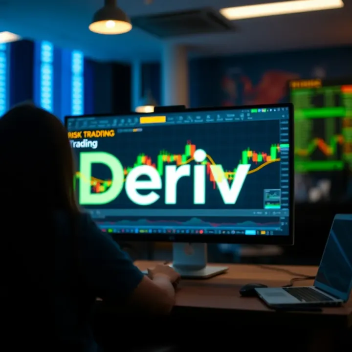 Visual representation of risk management techniques and trading strategies for binary options traders using Deriv