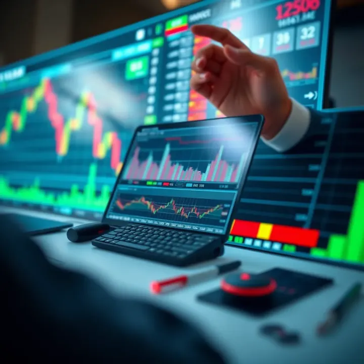 Risk Management Strategies Illustrated with Charts and Indicators Visual representation of risk management strategies in binary trading with charts and indicators