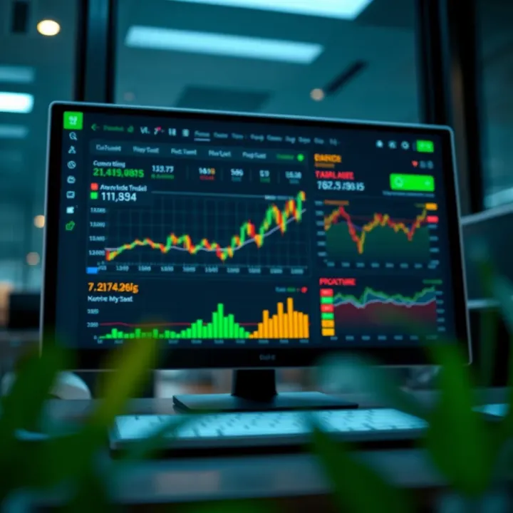 Screenshot of Deriv analysis tool dashboard showing interactive charts and key market indicators