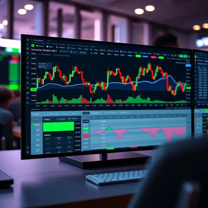 User interface of Deriv Broker showing trading charts and financial instruments