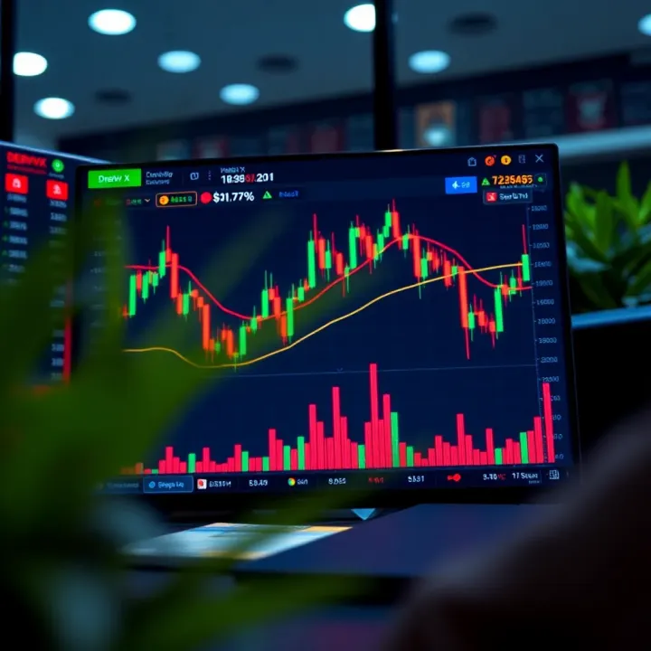 Screenshot of Deriv X trading platform interface showing forex and synthetic indices charts