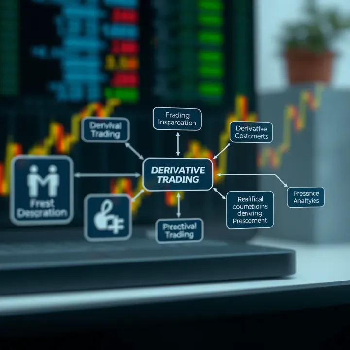 Diagram illustrating the basic components and flow of derivative trading in financial markets