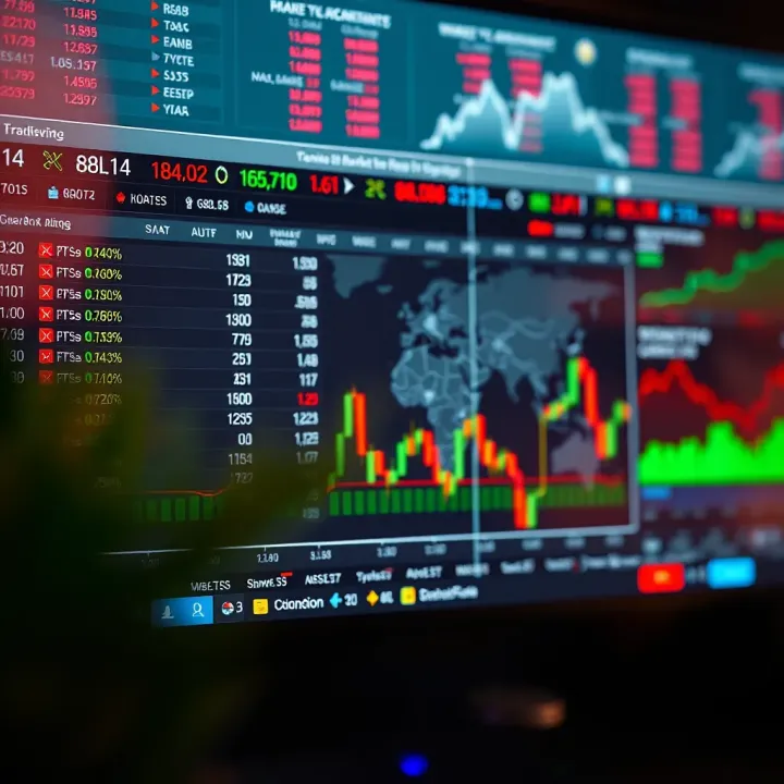 Interactive Brokers platform interface displaying global market indices and trading options accessible to Kenyan investors