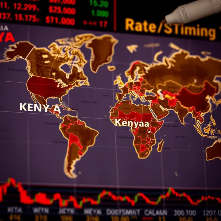 World map highlighting New York and Kenya to show forex session time overlap