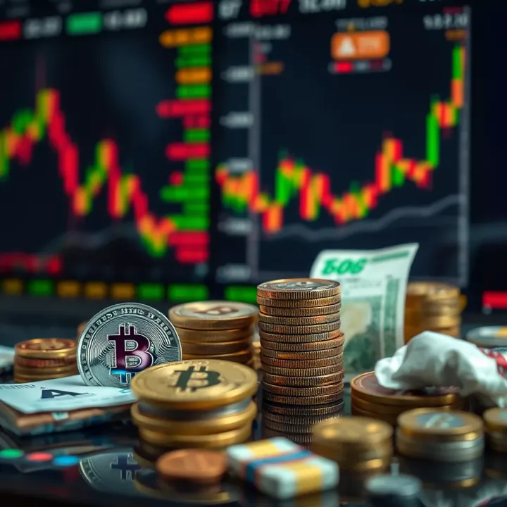 Types of Assets Traded in Online Markets Visual representation of diverse financial assets including stocks, currencies, and commodities