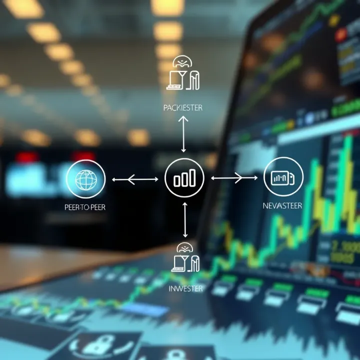 Diagram illustrating peer-to-peer derivatives trading network showing direct contract exchanges between investors