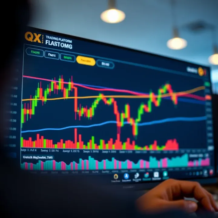 Graph showing forex trading trends on digital platform interface