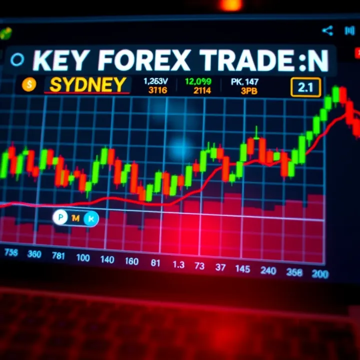 Graph depicting active forex currency pairs during Sydney trading session