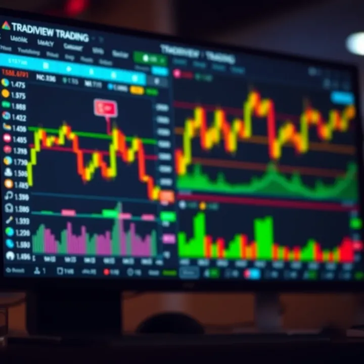 Customised TradingView Interface with Various Chart Types and Market Indicators Customised TradingView interface showing multiple chart types and integrated market indicators for informed trading